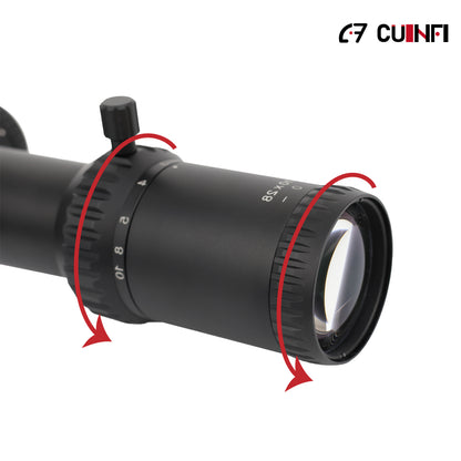CUINFI 1-10×28 Rifle Scope – Illuminated LPVO Optic with 6 Brightness Levels, Multi-Coated Lens, IP67 Waterproof, 1500G Shockproof, Fast Focus Eyepiece, 1-10X Zoom for Tactical and Hunting Rifles