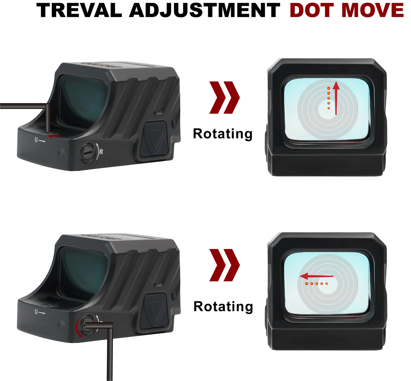 CUINFI 1×21 Red Dot Sight – Solar Powered Reflex Optic with 2 MOA Dot & 32 MOA Circle Reticle, IP67 Waterproof, Shockproof 1500G, Compact Red Multi-Reticle Sight for Rifle & Airsoft