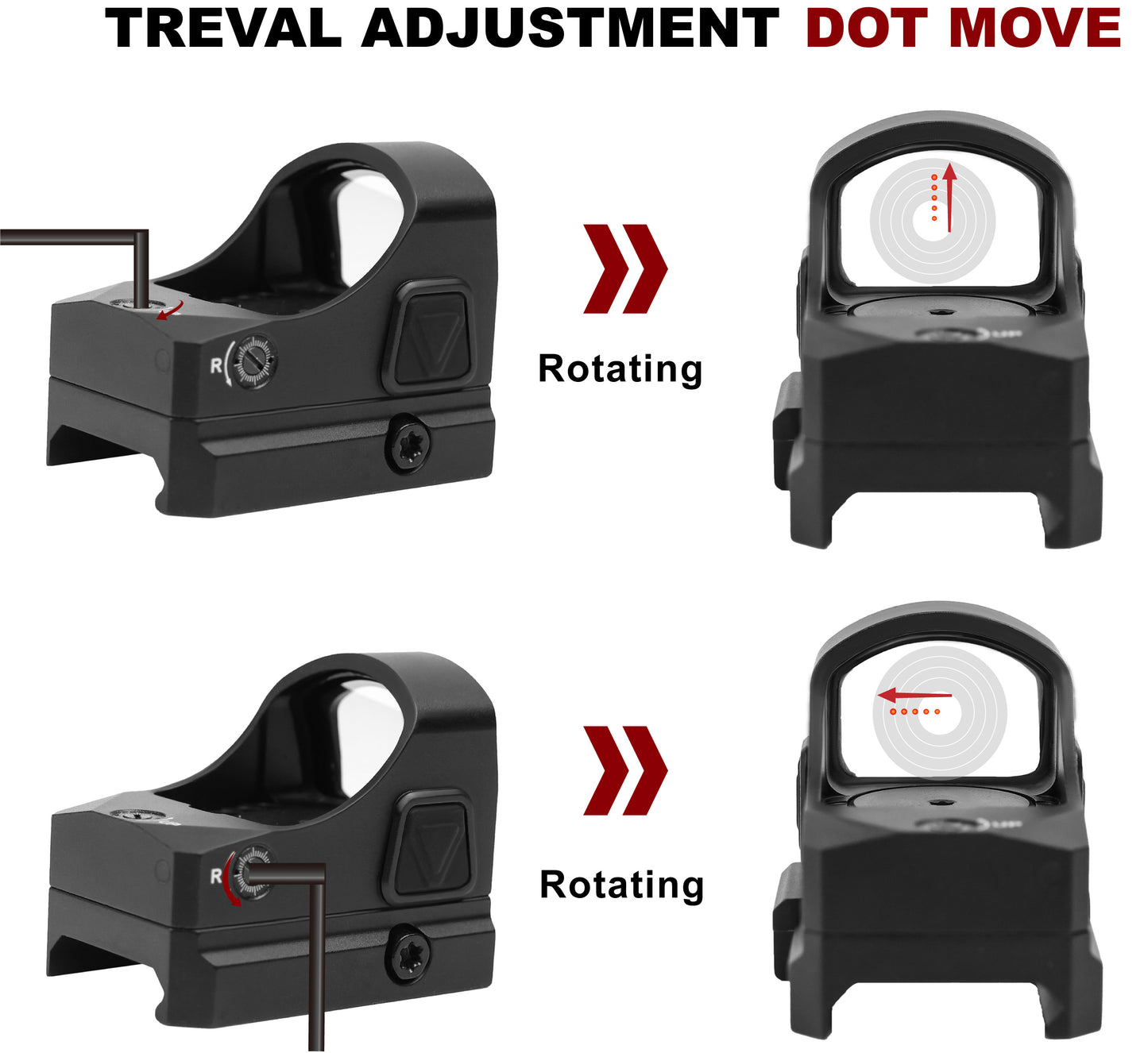 CUINFI 1×24 Red Dot Sight – Solar & Battery Powered Reflex Optic, Multi-Reticle (2 MOA Dot + 48 MOA Circle), IP67 Waterproof, 1500G Shockproof, Lightweight 60g Tactical Sight