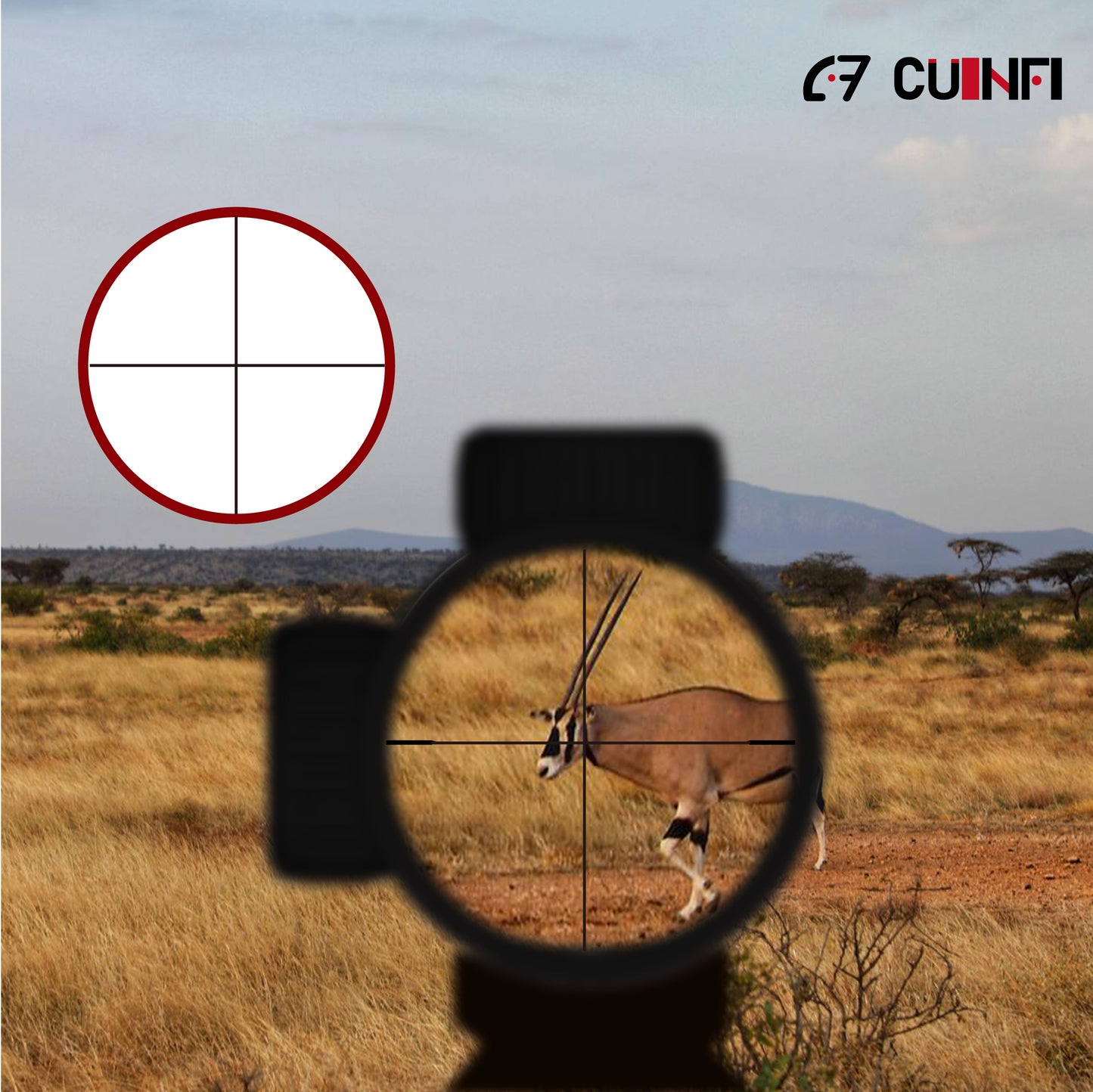 CUINFI 3-9×40 Rifle Scope – Multi-Coated Optics, IP67 Waterproof, 1500G Shockproof, High-Transparency Glass, Lightweight 417g Hunting Scope for Precision Shooting