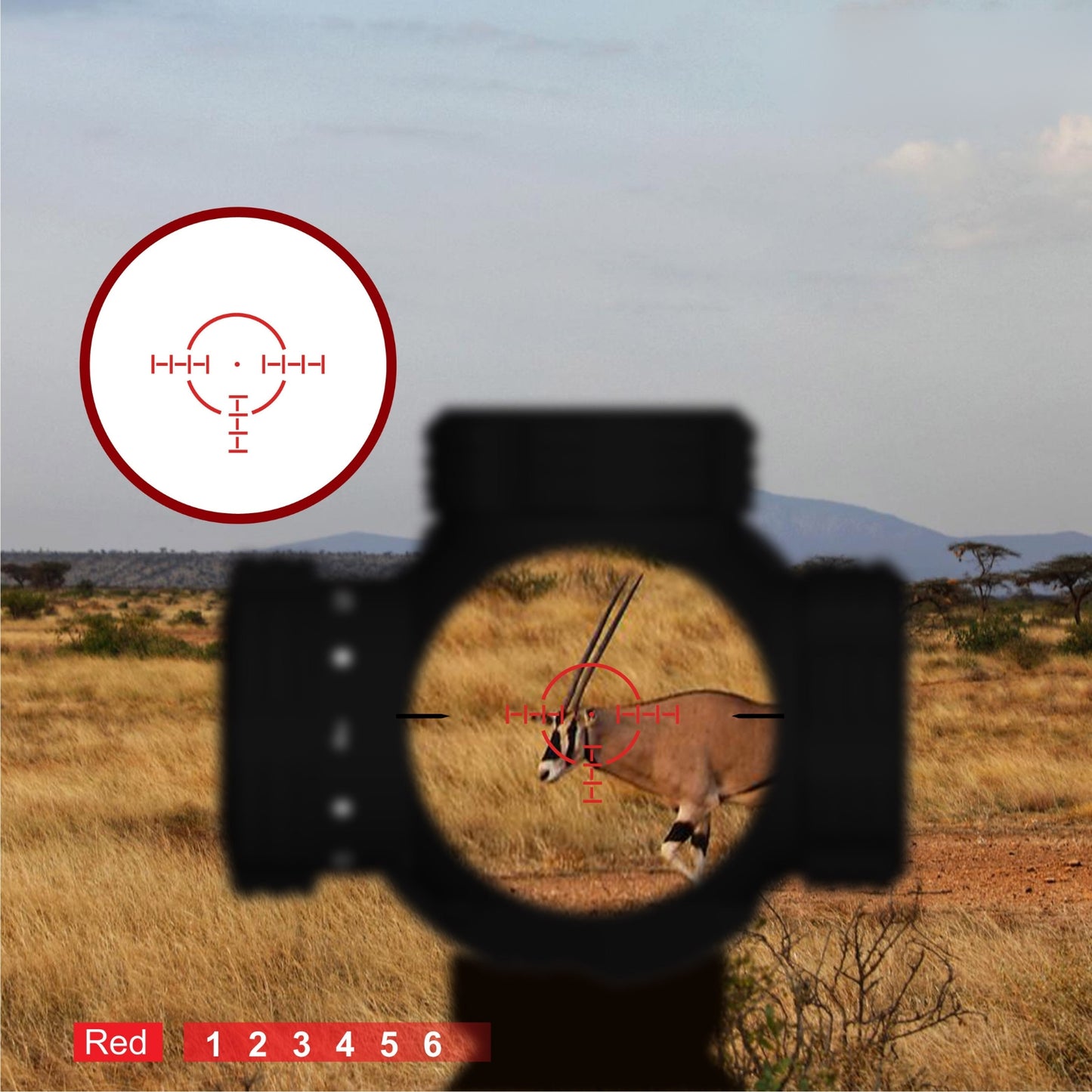 CUINFI 1-6x24 LPVO Rifle Scope – Illuminated Reticle, 30mm Tube, Tactical Optic for Hunting & Shooting, Waterproof, Fog-proof, Shockproof (273mm / 610g)