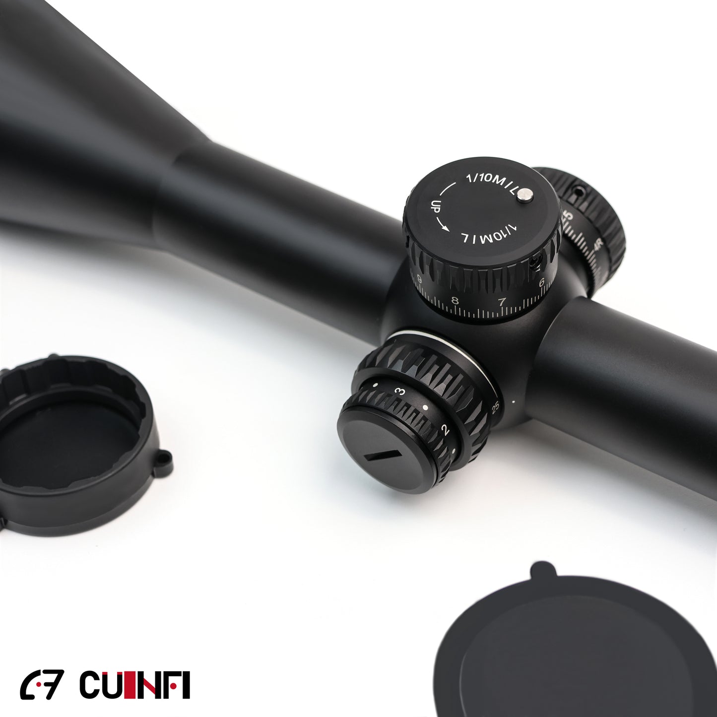 CUINFI 5-25×56 Rifle Scope – Illuminated Long Range Optic with 6-Level Red Brightness, Side Parallax Adjustment 25 yds–∞, Multi-Coated Lens, IP67 Waterproof, 1500G Shockproof, Fast-Focus Eyepiece