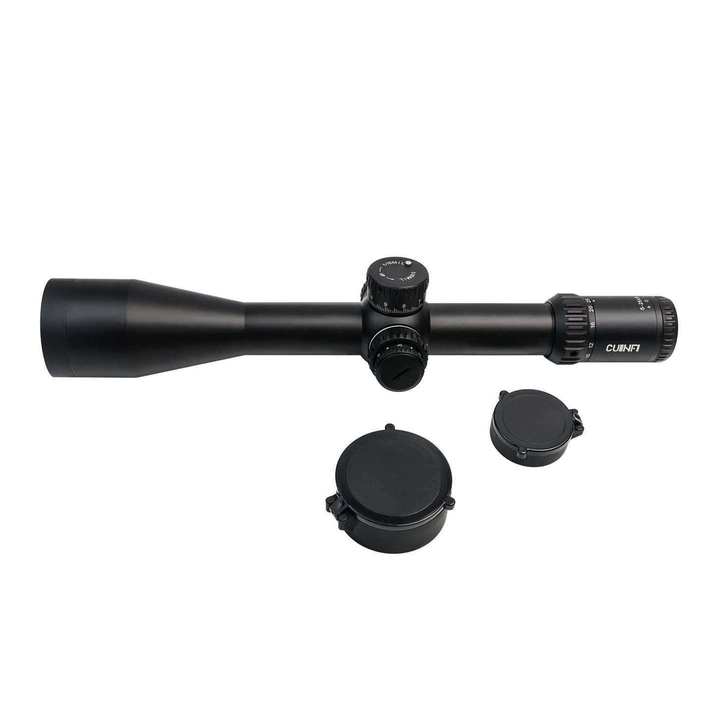 CUINFI 5-25×56 Rifle Scope – Illuminated Long Range Optic with 6-Level Red Brightness, Side Parallax Adjustment 25 yds–∞, Multi-Coated Lens, IP67 Waterproof, 1500G Shockproof, Fast-Focus Eyepiece
