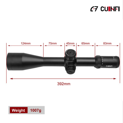 CUINFI 5-30×56 Rifle Scope – Long Range Illuminated Optic with 6-Level Red Brightness, Side Parallax Adjustment (30yds–∞), IP67 Waterproof, Multi-Coated Lens, 1500G Shockproof, Fast-Focus Eyepiece