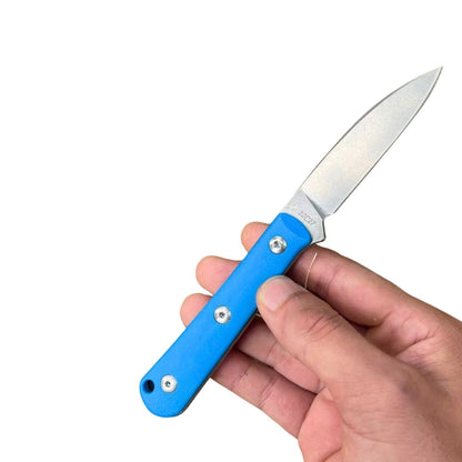 JEMade 12C27 stonewashed  Swayback EDC Fixed Blade